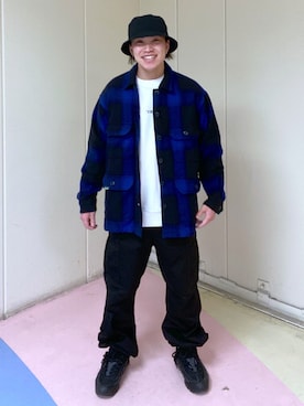 「AVIREX（アヴィレックス）のアイテム（スウェット）」を使った、say0071さん（メンズ・167cm）の冬コーディネート
