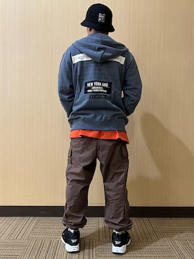 「AVIREX（アヴィレックス）のWAPPEN METRO HAT / ワッペン メトロ ハット / AVIREX / アヴィレックス（ハット、ブラック系）」を使った、say0071さん（メンズ・167cm）の夏コーディネート