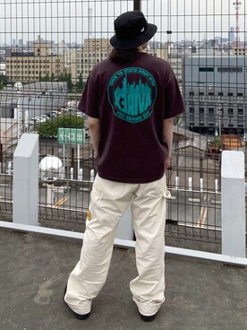 「AVIREX（アヴィレックス）の《Lee × AVIREX》LEE PAINTER PANTS for AVIREX（デニムパンツ、ホワイト系）」を使った、say0071さん（メンズ・167cm）の夏コーディネート