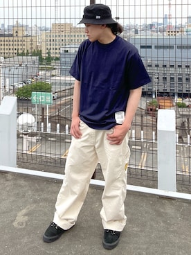 「AVIREX（アヴィレックス）の《Lee × AVIREX》LEE PAINTER PANTS for AVIREX（デニムパンツ、ホワイト系）」を使った、say0071さん（メンズ・167cm）の夏コーディネート
