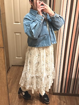 「axes femme（アクシーズファム）のアイテム（ワンピース）」を使った、Shoさん（レディース・149cm）の春コーディネート