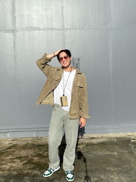 「H&M（エイチ・アンド・エム）のアイテム（ブルゾン）」を使った、Ken Sukjaroenkraisriさん（メンズ・180cm）の夏コーディネート