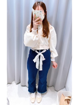 「WILLSELECTION（ウィルセレクション）のアイテム（トップス）」を使った、rooruflowerさん（レディース・154cm）の春コーディネート