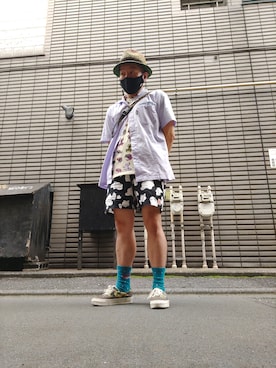 「NOL（ノル）のアイテム」を使った、tomosaruさん（メンズ・162cm）の夏コーディネート