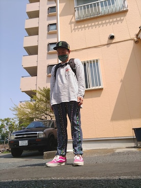 「NATAL DESIGN（ネイタルデザイン）のアイテム（帽子）」を使った、tomosaruさん（メンズ・162cm）の春コーディネート