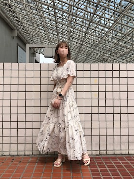 「one after another NICE CLAUP（ワンアフターアナザーナイスクラップ）のアイテム（ワンピース/ドレス）」を使った、mikuさん（レディース・155cm）の夏コーディネート