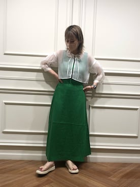 「one after another NICE CLAUP（ワンアフターアナザーナイスクラップ）のアイテム（ワンピース/ドレス）」を使った、mikuさん（レディース・155cm）の夏コーディネート