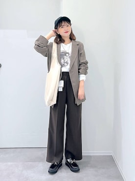「アイテム（テーラードジャケット）」を使った、a i r iさん（レディース・150cm）の秋コーディネート
