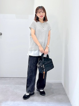 「GLOBAL WORK（グローバルワーク）のGOODデニムバギーパンツ/498388（デニムパンツ）」を使った、a i r iさん（レディース・150cm・20代）の秋コーディネート