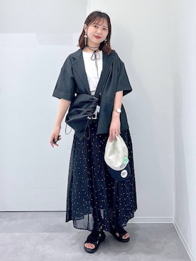 「GLOBAL WORK（グローバルワーク）のアイテム（テーラードジャケット）」を使った、a i r iさん（レディース・150cm）の夏コーディネート