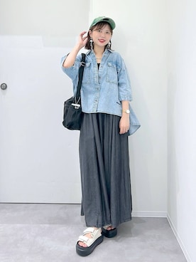 「アイテム（キャップ）」を使った、a i r iさん（レディース・150cm・30代）の夏コーディネート