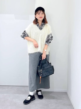 「アイテム（ボストンバッグ）」を使った、a i r iさん（レディース・150cm）の秋コーディネート