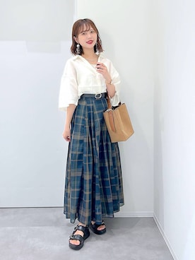 「アイテム（ネックレス）」を使った、a i r iさん（レディース・150cm・30代）の夏コーディネート