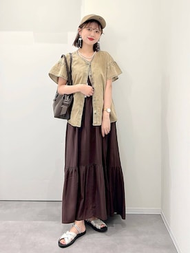 「アイテム（ワンピース/ドレス）」を使った、a i r iさん（レディース・150cm・30代）の夏コーディネート