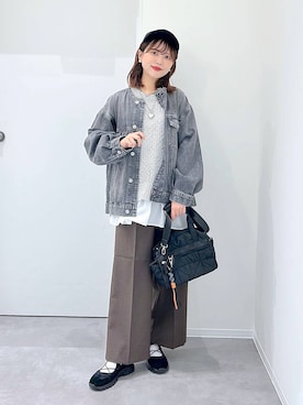 「アイテム（デニムジャケット）」を使った、a i r iさん（レディース・150cm・20代）の秋コーディネート