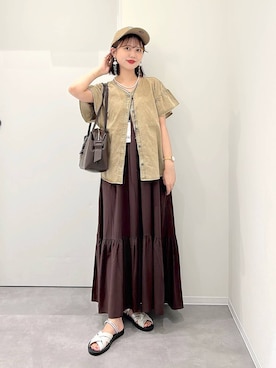 「GLOBAL WORK（グローバルワーク）のアイテム（ワンピース/ドレス）」を使った、a i r iさん（レディース・150cm）の夏コーディネート