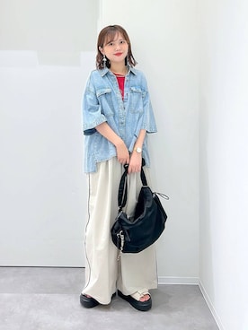 「アイテム（ネックレス）」を使った、a i r iさん（レディース・150cm・30代）の夏コーディネート