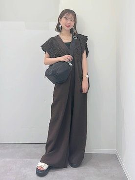 「アイテム（つなぎ/オールインワン）」を使った、a i r iさん（レディース・150cm・20代）の夏コーディネート