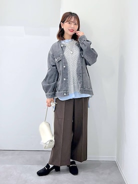 「アイテム（デニムジャケット）」を使った、a i r iさん（レディース・150cm・20代）の秋コーディネート