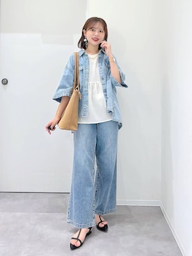 「アイテム（トートバッグ）」を使った、a i r iさん（レディース・150cm）の夏コーディネート