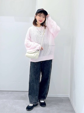 「GLOBAL WORK（グローバルワーク）のTOM and JERRY/CAP/576617（キャップ）」を使った、a i r iさん（レディース・150cm）の秋コーディネート