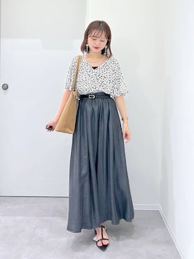 「アイテム（ベルト）」を使った、a i r iさん（レディース・150cm）の夏コーディネート