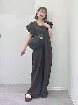 「アイテム（つなぎ/オールインワン）」を使った、a i r iさん（レディース・150cm・20代）の夏コーディネート