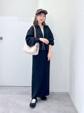 「アイテム（キャップ）」を使った、a i r iさん（レディース・150cm・20代）の秋コーディネート