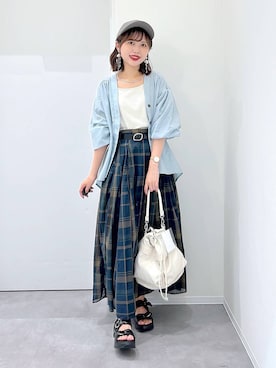「アイテム（スカート）」を使った、a i r iさん（レディース・150cm・20代）の夏コーディネート