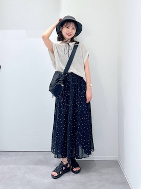 「アイテム（帽子）」を使った、a i r iさん（レディース・150cm・20代）の夏コーディネート
