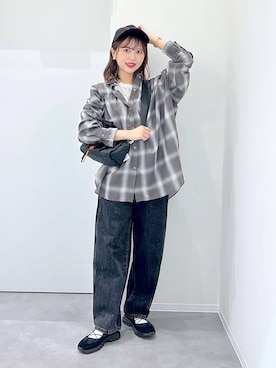 「アイテム（キャップ）」を使った、a i r iさん（レディース・150cm・20代）の秋コーディネート