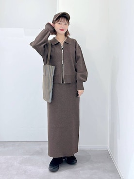 「アイテム（トートバッグ）」を使った、a i r iさん（レディース・150cm・30代）の秋コーディネート