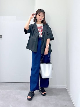 「アイテム（テーラードジャケット）」を使った、a i r iさん（レディース・150cm）の夏コーディネート
