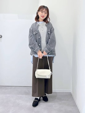 「アイテム（デニムジャケット）」を使った、a i r iさん（レディース・150cm・20代）の秋コーディネート