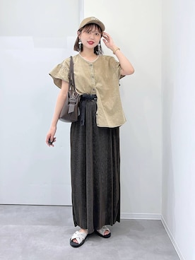 「アイテム（キャップ）」を使った、a i r iさん（レディース・150cm・30代）の夏コーディネート