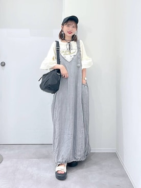 「アイテム（キャップ）」を使った、a i r iさん（レディース・150cm・30代）の夏コーディネート