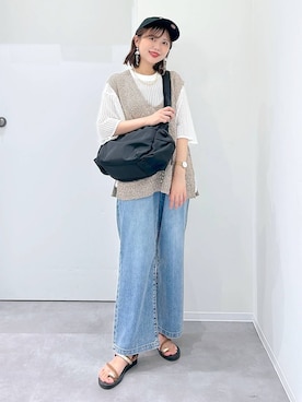 「アイテム（ベルト）」を使った、a i r iさん（レディース・150cm）の夏コーディネート