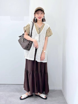 「アイテム（ボストンバッグ）」を使った、a i r iさん（レディース・150cm・20代）の夏コーディネート