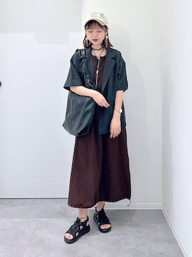 「GLOBAL WORK（グローバルワーク）のアイテム（テーラードジャケット）」を使った、a i r iさん（レディース・150cm）の夏コーディネート