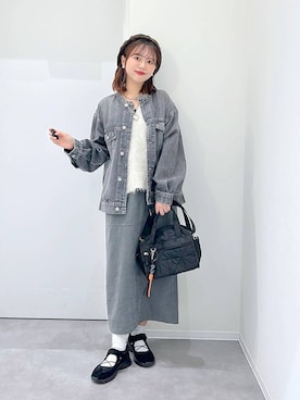 「アイテム（デニムジャケット）」を使った、a i r iさん（レディース・150cm・30代）の秋コーディネート