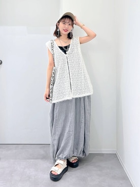 「アイテム（キャップ）」を使った、a i r iさん（レディース・150cm・30代）の夏コーディネート
