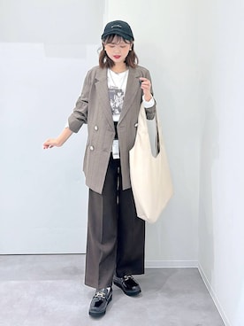 「アイテム（帽子）」を使った、a i r iさん（レディース・150cm・30代）の秋コーディネート