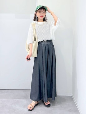 「アイテム（キャップ）」を使った、a i r iさん（レディース・150cm・30代）の夏コーディネート