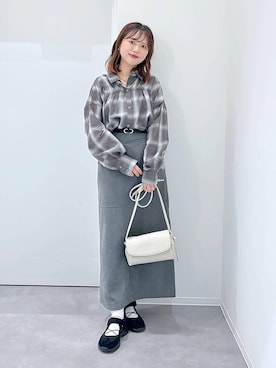 「GLOBAL WORK（グローバルワーク）のアイテム（ベルト）」を使った、a i r iさん（レディース・150cm）の秋コーディネート