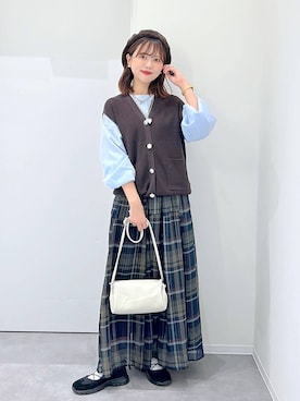 「アイテム（ベスト）」を使った、a i r iさん（レディース・150cm・20代）の秋コーディネート