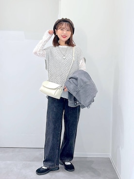 「アイテム（デニムジャケット）」を使った、a i r iさん（レディース・150cm・20代）の秋コーディネート