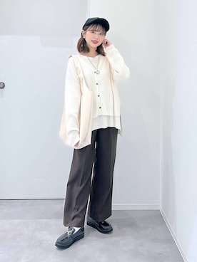 「アイテム（ローファー）」を使った、a i r iさん（レディース・150cm）の秋コーディネート