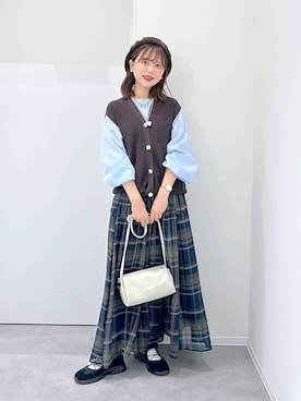 「アイテム（ベスト）」を使った、a i r iさん（レディース・150cm・20代）の秋コーディネート