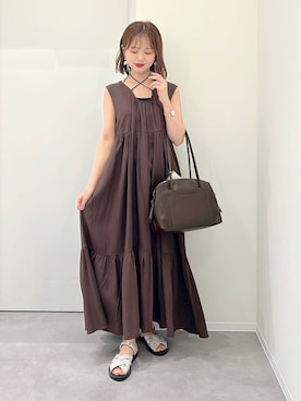 「GLOBAL WORK（グローバルワーク）のアイテム（ワンピース/ドレス）」を使った、a i r iさん（レディース・150cm）の夏コーディネート