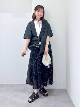 「アイテム（スカート）」を使った、a i r iさん（レディース・150cm・30代）の夏コーディネート